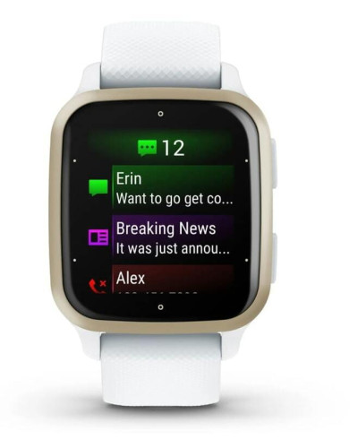 Смарт-годинник Garmin Venu Sq 2 White/Cream Gold (010-02701-81)