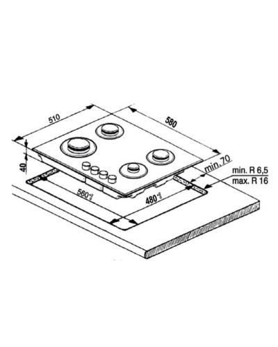 Варочная поверхность Indesit THP 642 IX/I EE