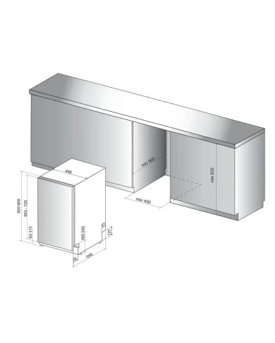Встраиваемая посудомоечная машина Whirlpool WSIC 3M17