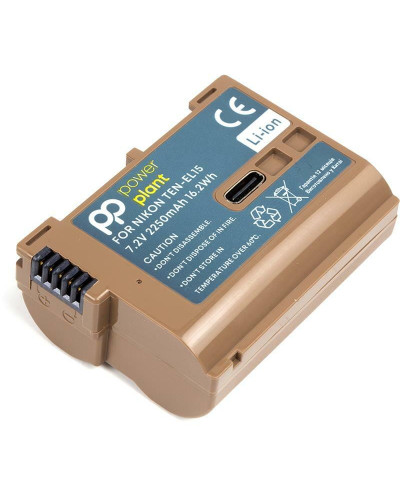 Акумулятор PowerPlant Nikon TEN-EL15 2250mAh з кабелем Type-C (CB970889)