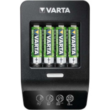 Мережевий зарядний пристрій Varta LCD Ultra Fast Plus Charger + 4 х Ni-Mh AA 2100 mAh (57685101441)