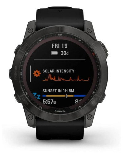 Смарт-часы Garmin Fenix 7X Sapphire Solar Carbon Gray DLC Titanium with Black Band (010-02541-34)