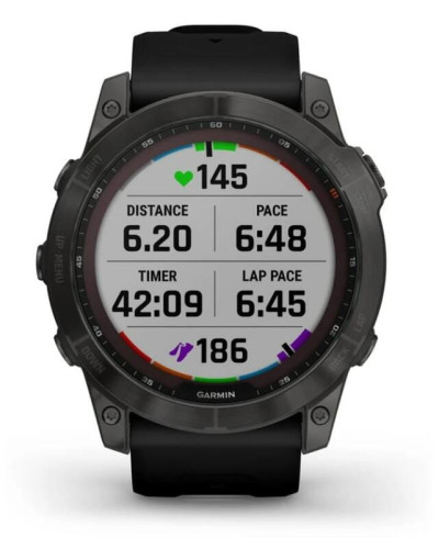 Смарт-часы Garmin Fenix 7X Sapphire Solar Carbon Gray DLC Titanium with Black Band (010-02541-34)
