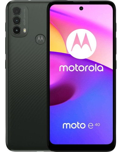 Смартфон Motorola Moto E40 4/64GB Dual Sim Carbon Gray (PAVK0001RO)