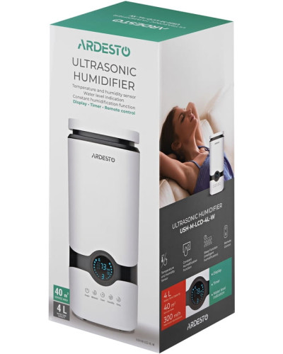 Зволожувач повітря Ardesto USH-M-LCD-4L-W