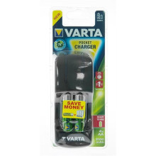 Зарядний пристрій Varta Pocket Charger + AA/HR06 NI-MH 2100 mAh BL 4 шт