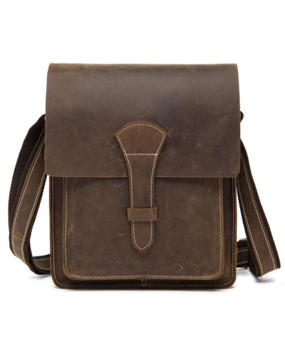 Cумка мужская вертикальная Vintage 14660 Коричневая