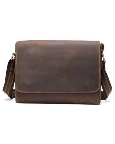 Сумка мужская crazy horse Vintage 14780 Коричневая