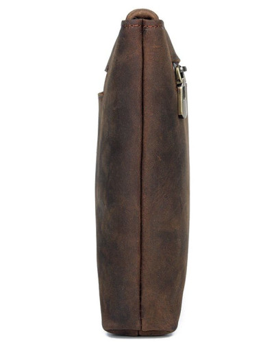 Красивая барсетка мужская в коже Crazy horse Vintage 14954 Коричневая