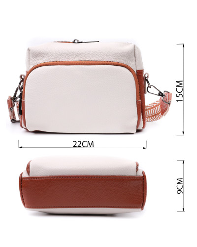 Зручна сумка для жінок на кожен день з натуральної шкіри Vintage 22589 Біла