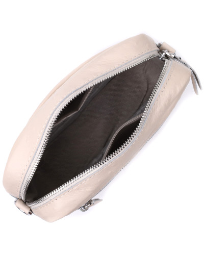 Фактурная женская сумка из натуральной кожи Vintage 22660 Белая