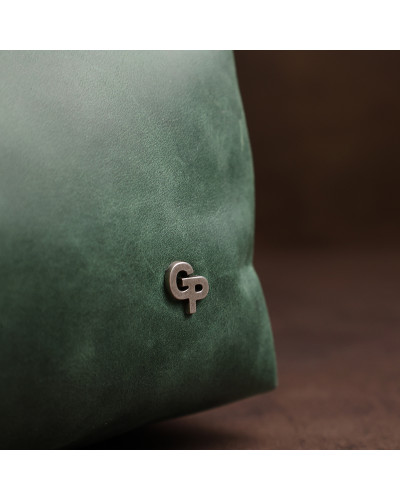 Шкіряна косметичка унісекс GRANDE PELLE 11572 Зелений