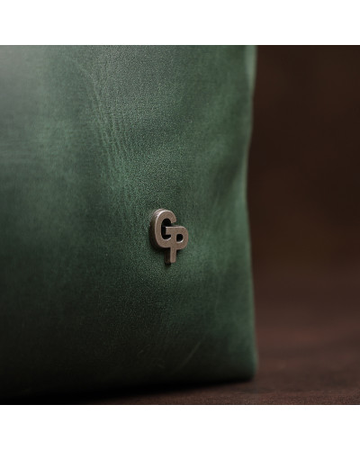 Шкіряна косметичка унісекс GRANDE PELLE 11573 Зелений