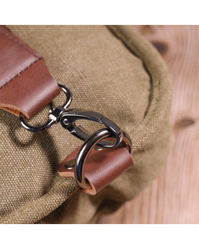 Оригинальная мужская сумка через плечо из текстиля 21254 Vintage Оливковая