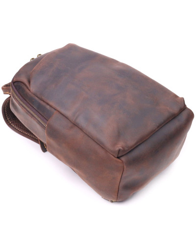 Сумка чоловіча через плече з натуральної vintage шкіри 21285 Vintage Коричнева
