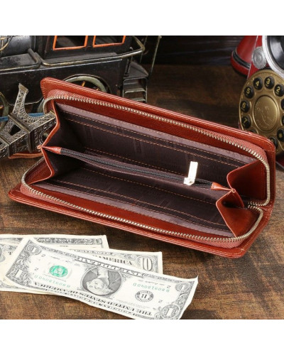 Чоловік клатч Vintage 14197 шкіряний Коричневий