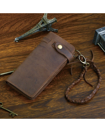 Чоловік клатч Vintage 14383 з вінтажній шкіри Коричневий
