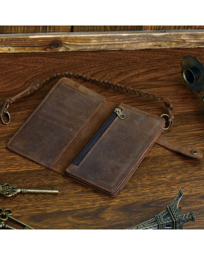 Чоловік клатч Vintage 14383 з вінтажній шкіри Коричневий