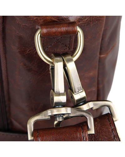 Сумка мужская Vintage 14590 кожаная Коричневая