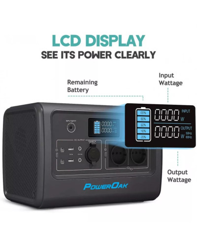Портативна станція BLUETTI PowerOak EB70 (716 Вт·год / 1000 Вт)